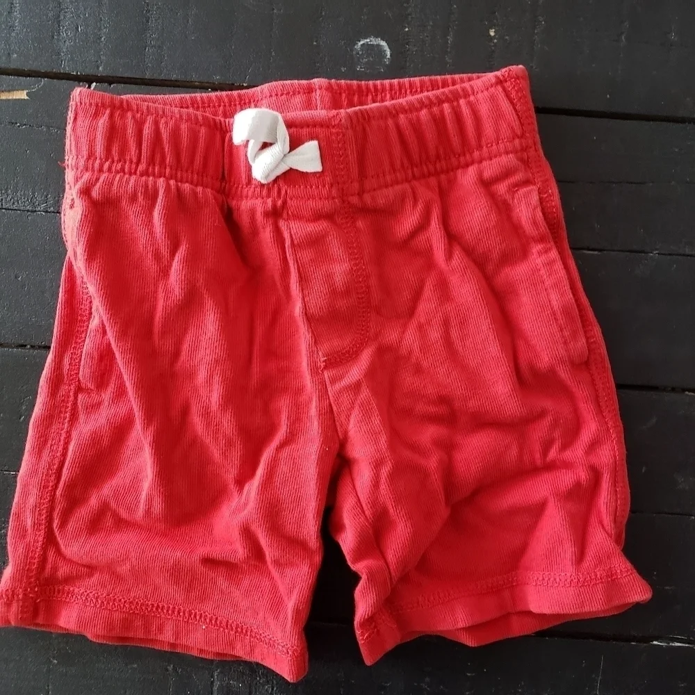 Gymboree Baby Boy 18-24 Months Red Pull On Shorts Soft 100% Cotton